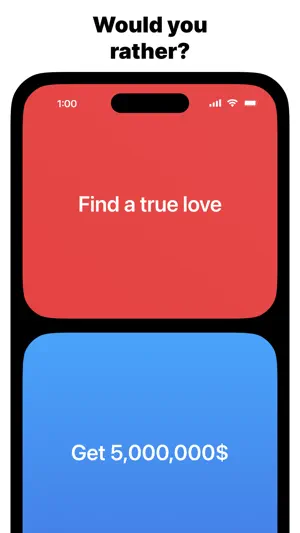 Would you rather? PickOne screenshot 1