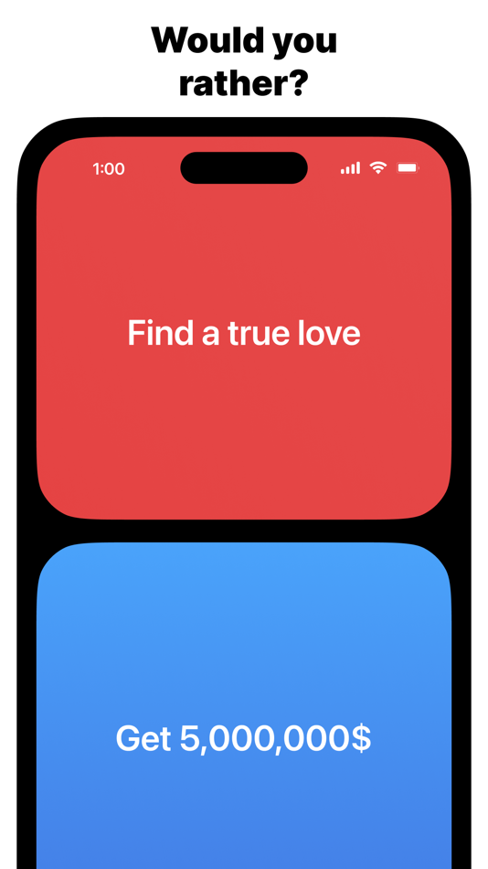 #1. Would you rather? PickOne (iOS) 由: Vladislav Shtefanko
