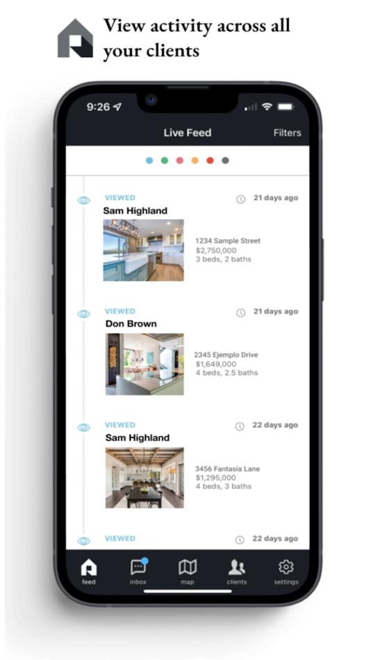 #1. RealScout Agent Dashboard (iOS) 由: RealScout