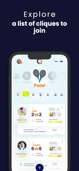 Game screenshot Clique - Social Sports hack