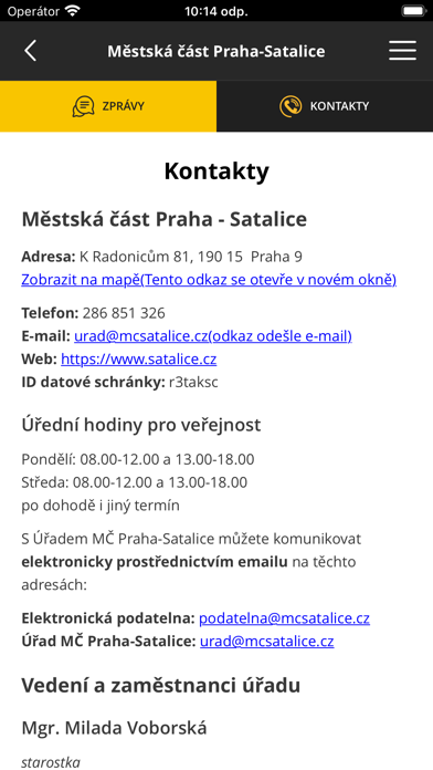Moje Satalice Screenshot