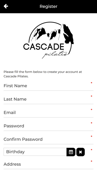 Cascade Pilates Screenshot
