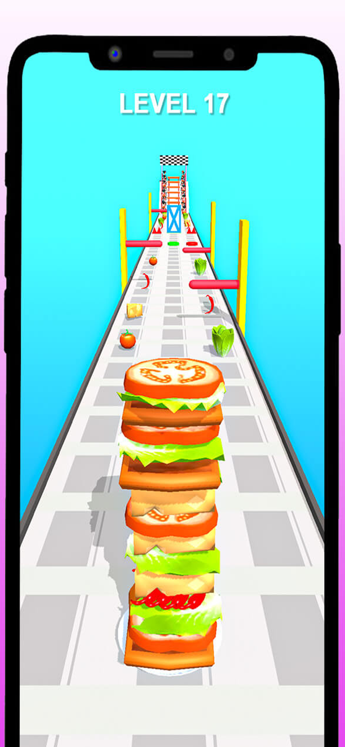 Sandwich Stack Rush 3D