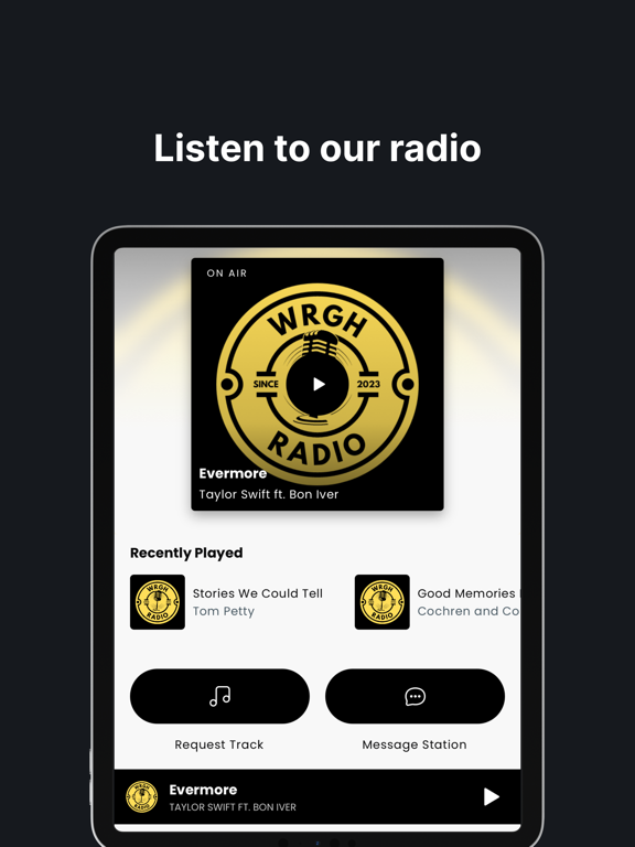WRGH Radio iPad screenshot 1 - Music app