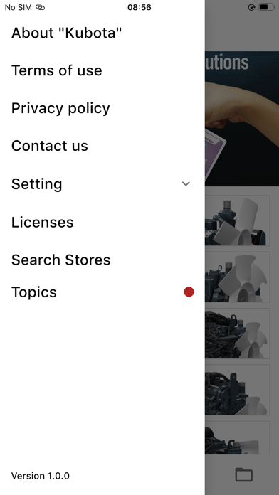 Kubota Info Screenshot