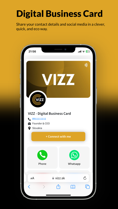 VIZZ - Digital Business Card Screenshot