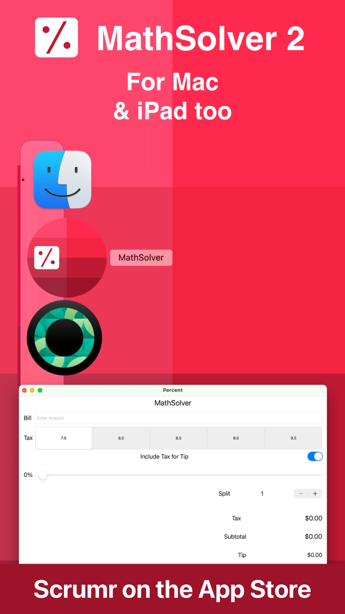 Maths Solver percent tax tip