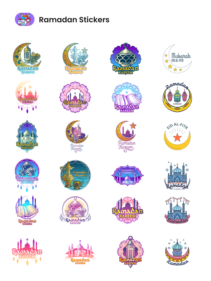 Ramadan  Eid Mubarak Stickers