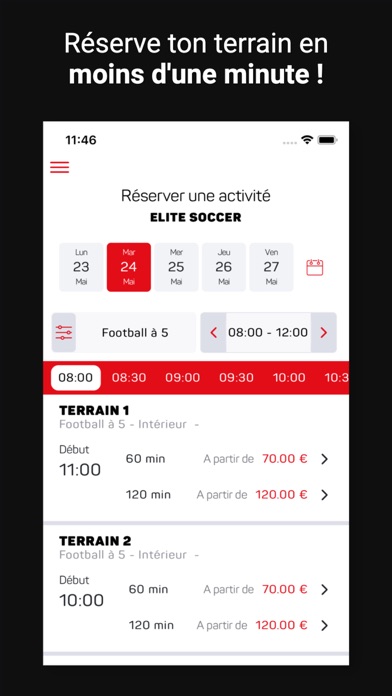 Elite Soccer & Padel Screenshot