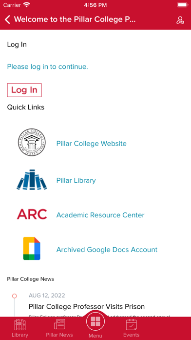 Pillar College Screenshot