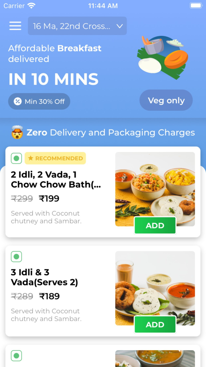 Voosh - 10 mins Food Delivery