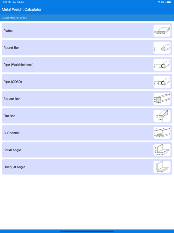 Screenshot #4 pour Metal Weight Calculator ٭