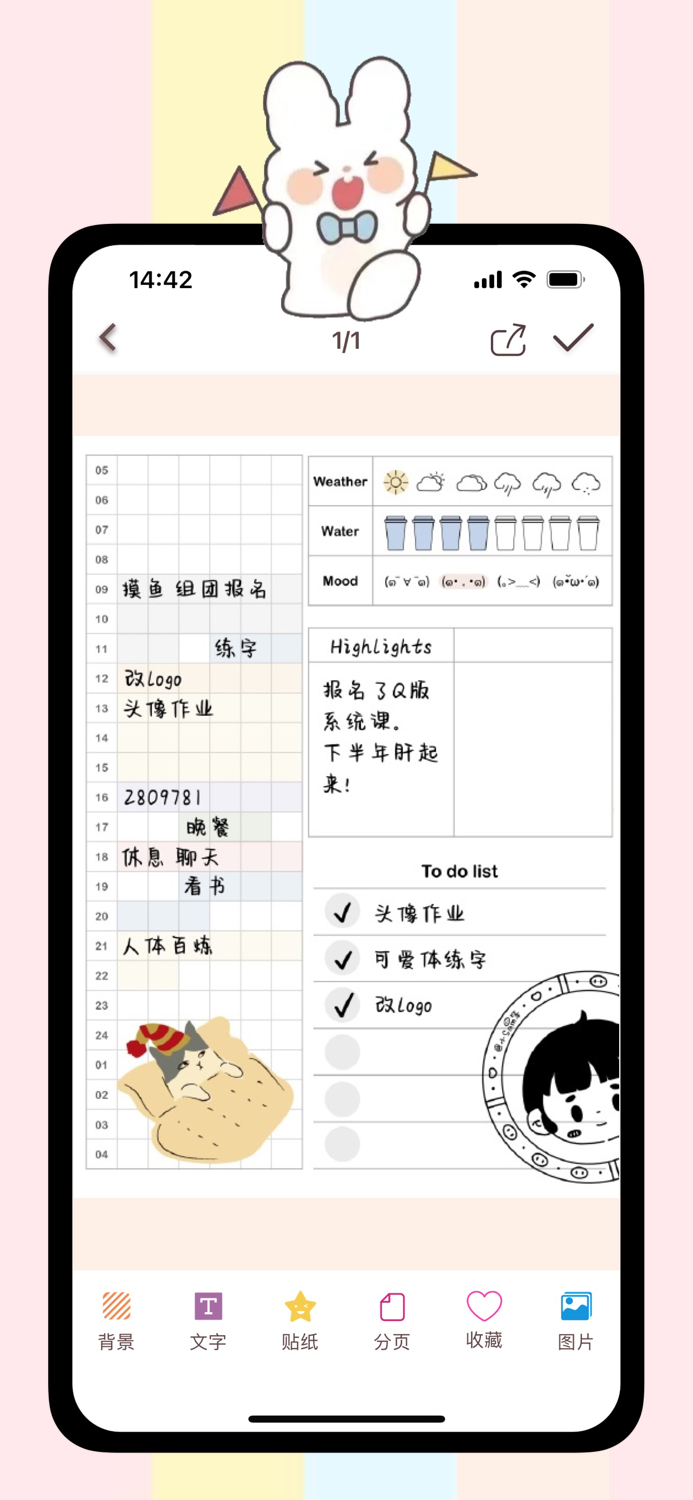 Diary Card - journal with lock