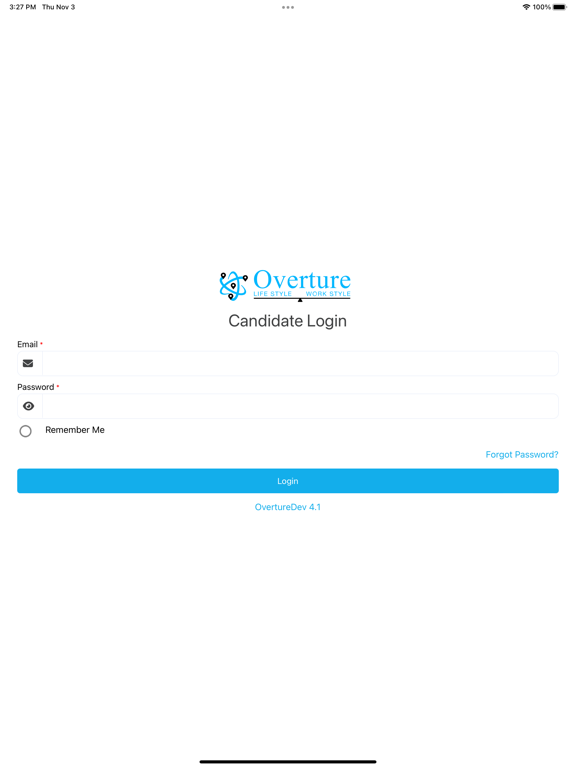 Overture Employer iPad screenshot 3 - Business app