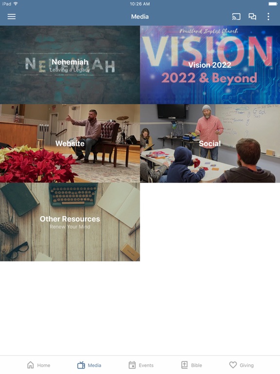 Fruitland Baptist iPad screenshot 2 - Education app