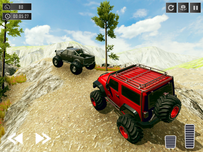 Offroad Jeep Hill Driving
