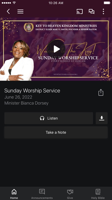 Key to Heaven Ministries Screenshot