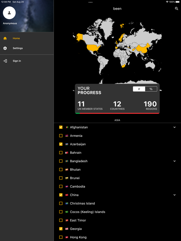 Screenshot #5 pour been travel map