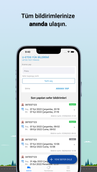 UETDS Yük Bildirimi Screenshot