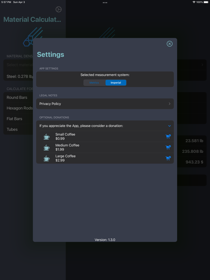 Machining Material Calculators