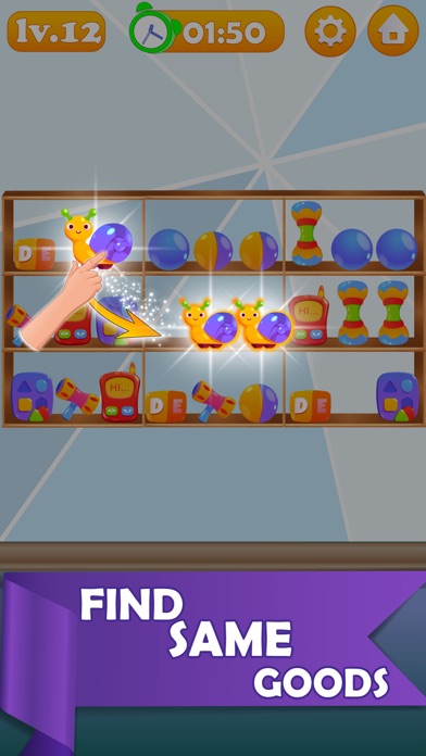 Goods triple match tiles sort Screenshot