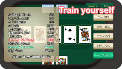 Holdem Trainer-Guess win rate Screenshot