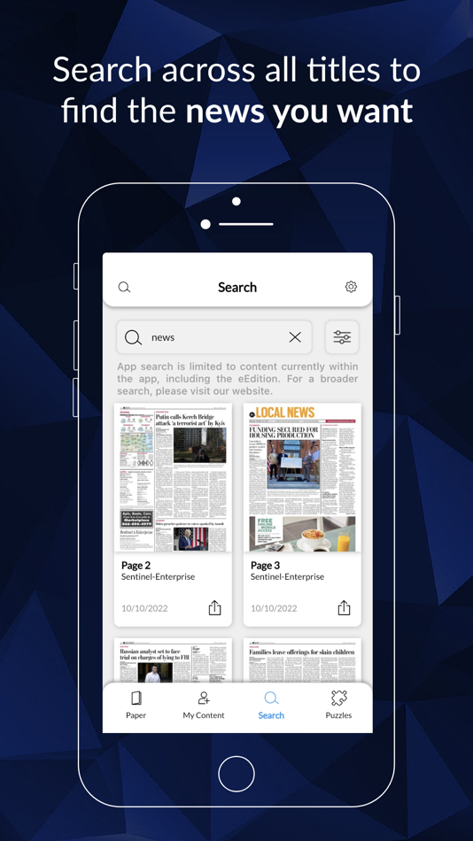 #4. Sentinel & Enterprise eEdition (iOS) 由: MediaNews Group