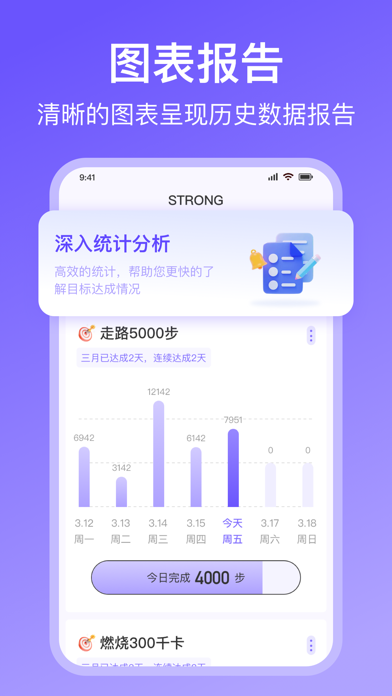 StrongSteps - 走路跑步运动记录健身助手 screenshot 3