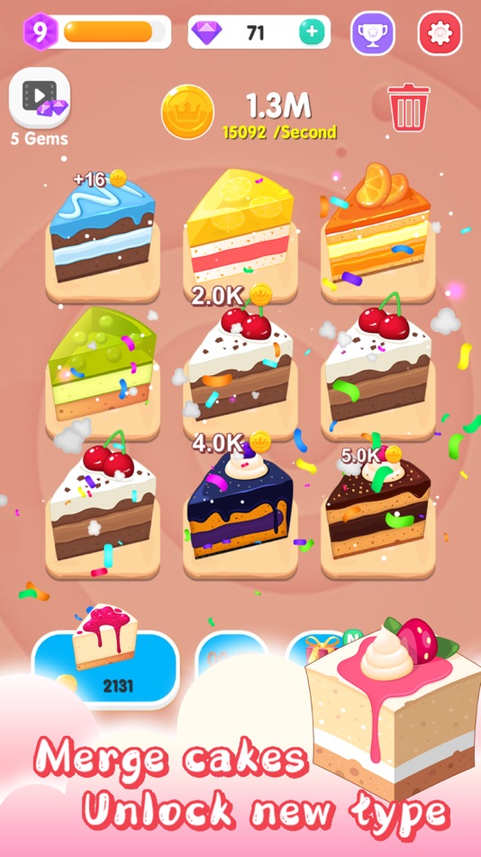 #3. Merge Cake Mania (iOS) 由: 晓杰 王