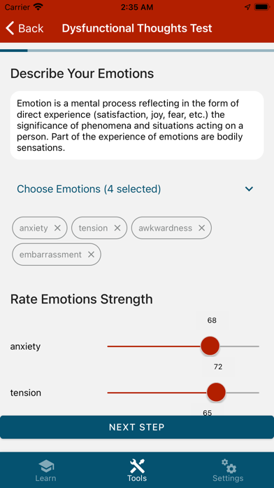 CopingCard CBT Mental Health Screenshot