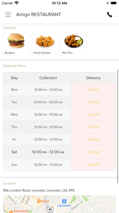 Amigo RESTAURANT Screenshot