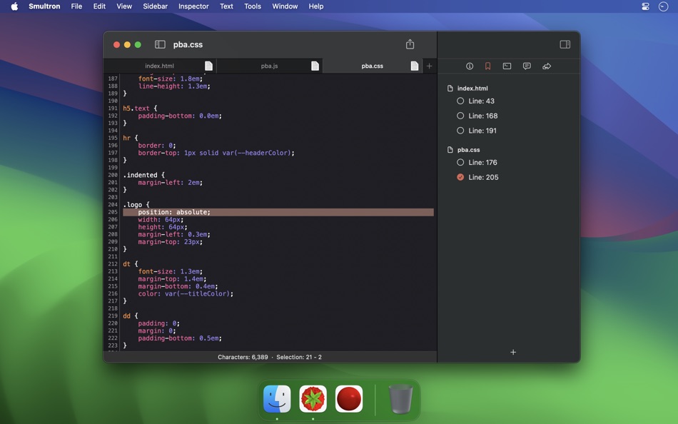 #3. Smultron 14 - The text editor (macOS) Podle: Peter Borg Apps AB