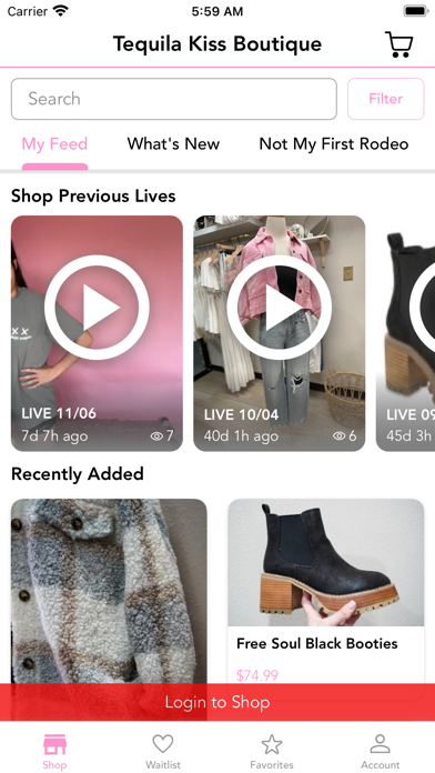 Tequila Kiss Boutique Screenshot