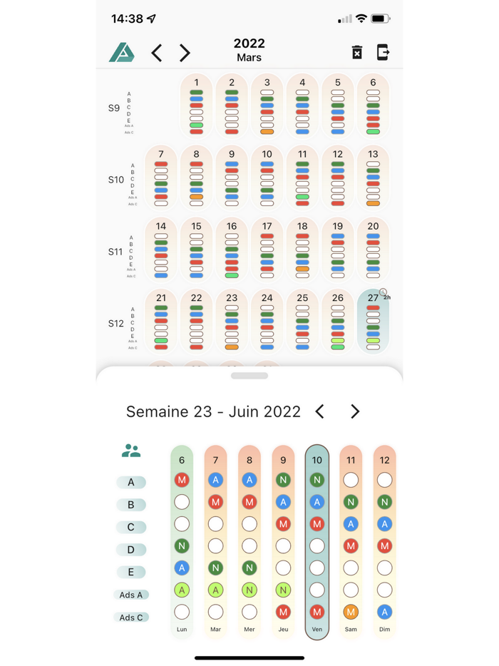 Calendrier des postes - ADK