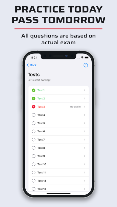 District of Columbia DMV Test Screenshot