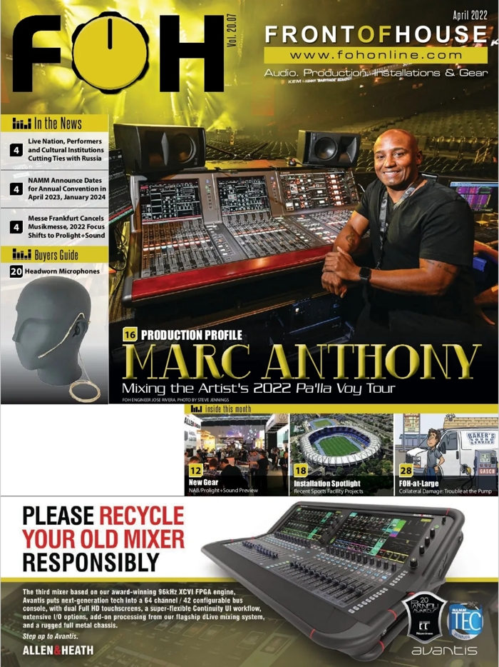 FRONT of HOUSE FOH Magazine