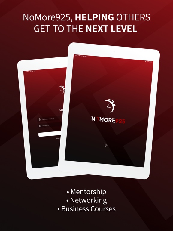 NoMore925 iPad screenshot 1 - Business app