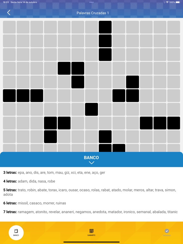 Palavras cruzadas on-line com Crossword Labs 