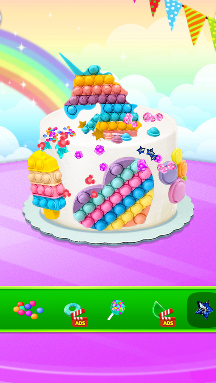 Pop It Rainbow Cake