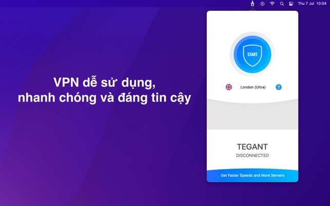 Tegant VPN Bảo mật nhanh chóng