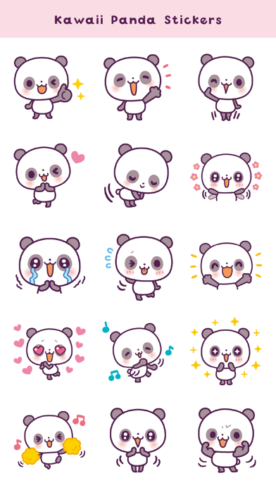 Screenshot #3 pour Kawaii Panda Stickers (Global)