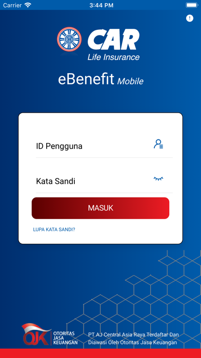 eBenefit CAR Life Insurance Screenshot