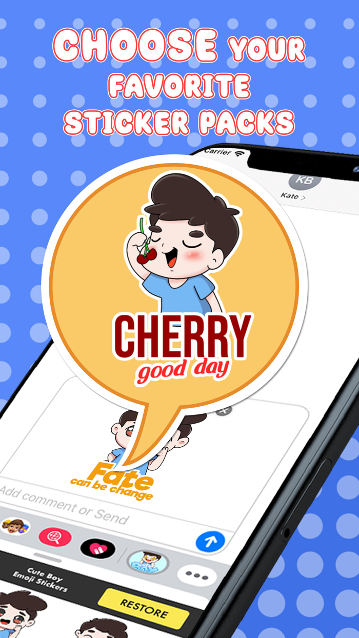 Cute Boy Emoji Stickers