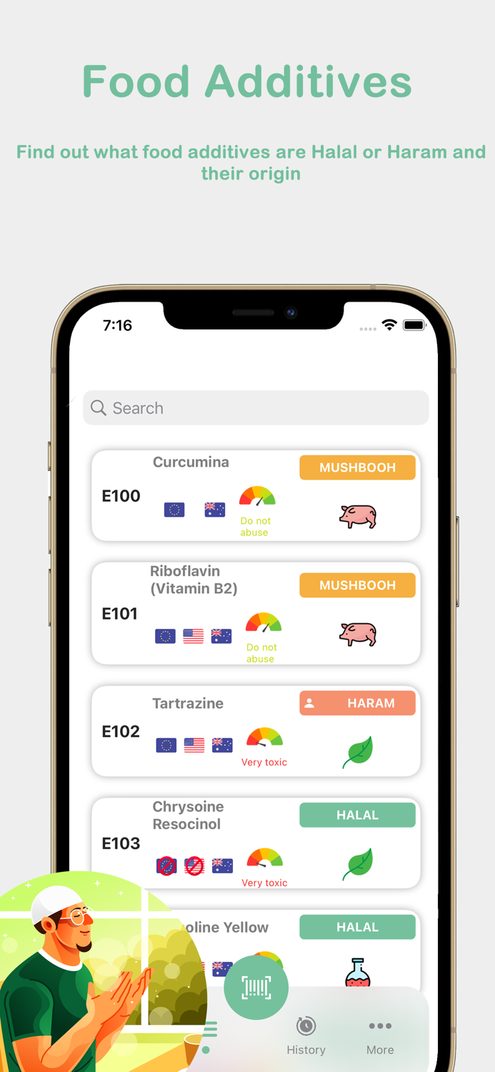 Find Halal food Scanner Haram