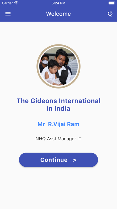 Gideons India Mobile App GMAP Screenshot