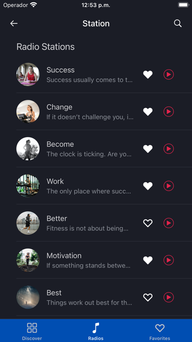 Fitness Radio Screenshot