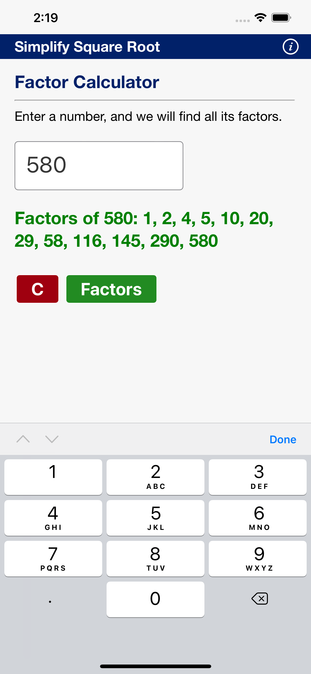 Simplify Square Root