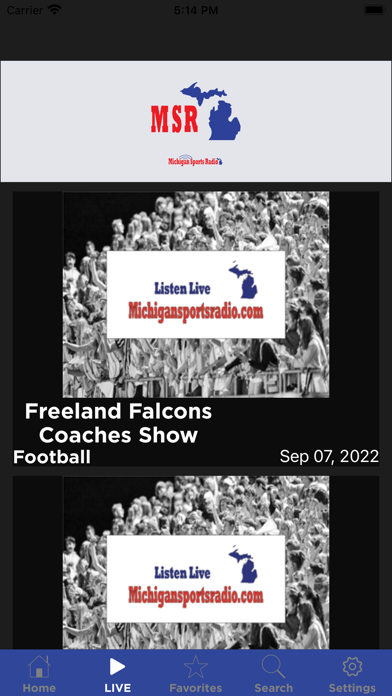 Michigan Sports Radio Screenshot