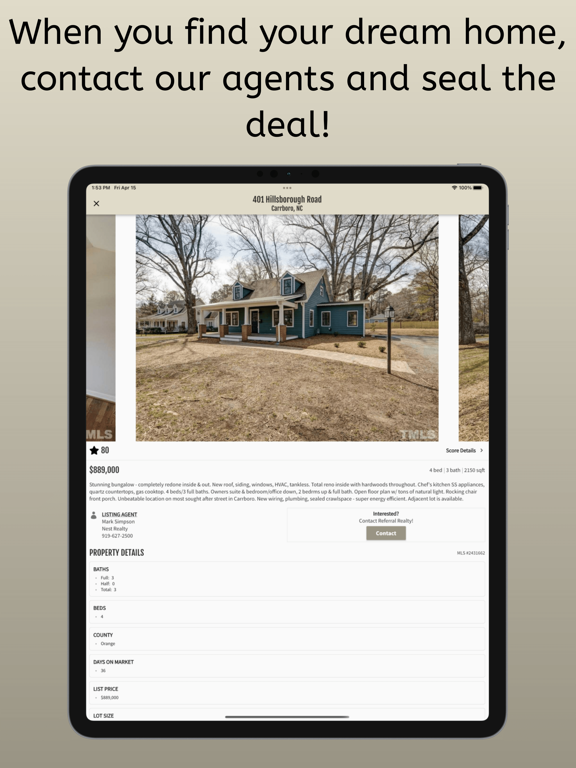 Referral Realty iPad screenshot 4 - Shopping app