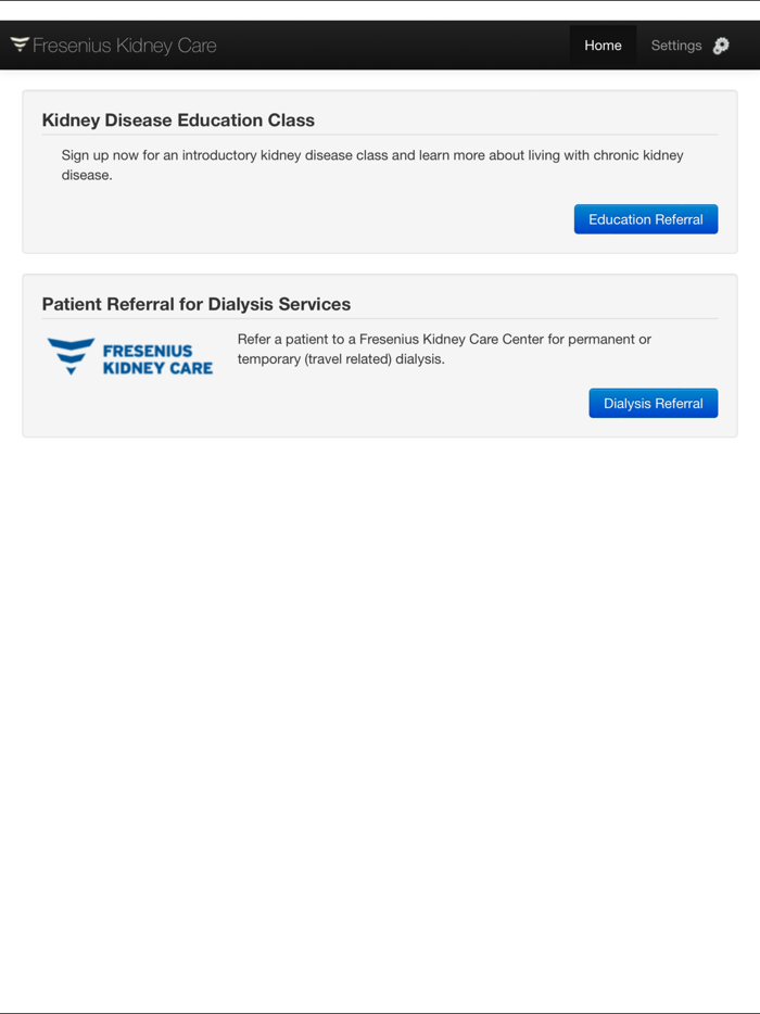 Referral–Fresenius Kidney Care